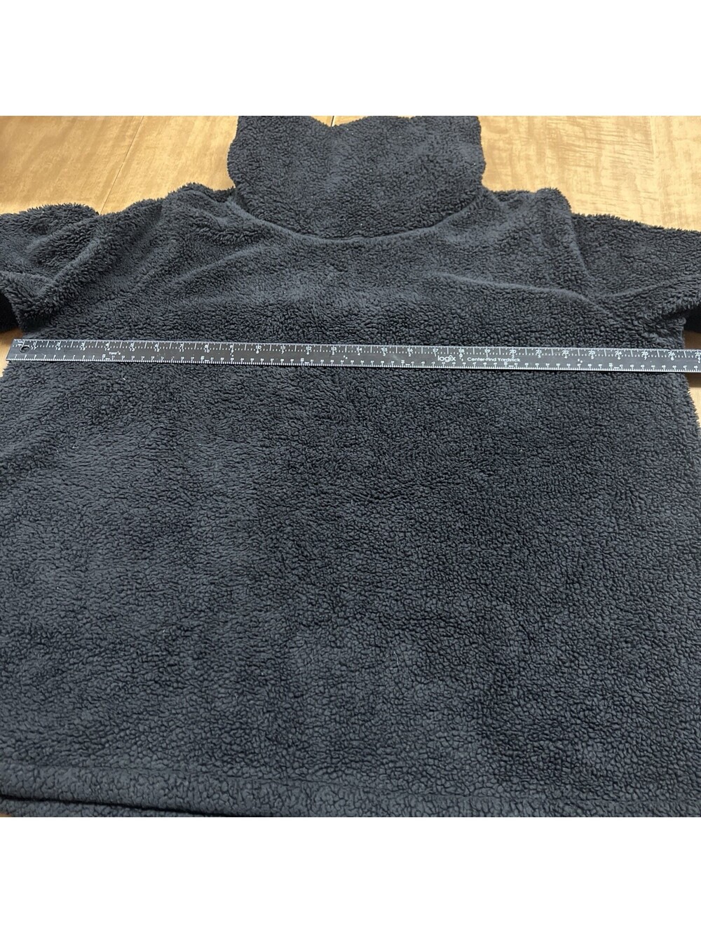 Zella Furry Fleece Funnel Neck Pullover in Black - Size 1X